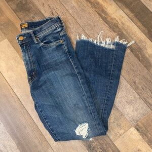 MOTHER denim distressed ankle jeans